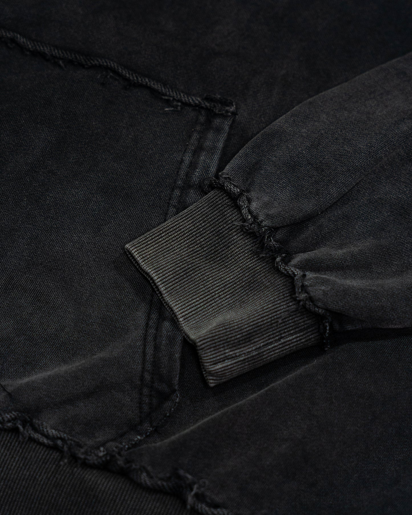 Prayer First Hoodie Washed Black