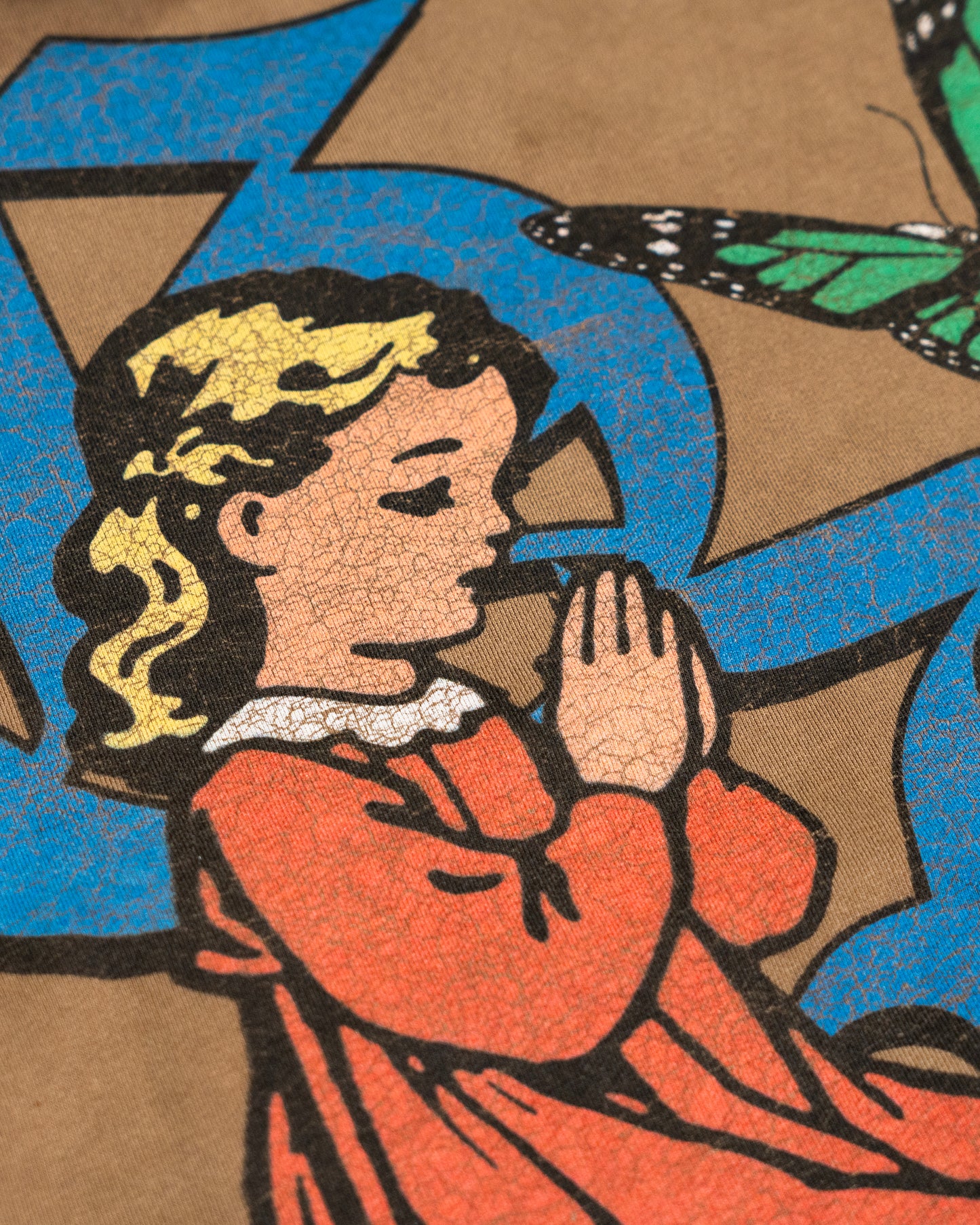 Prayer First Hoodie Washed Brown